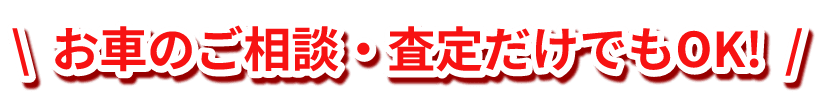 お車のご相談・査定だけでもOK!