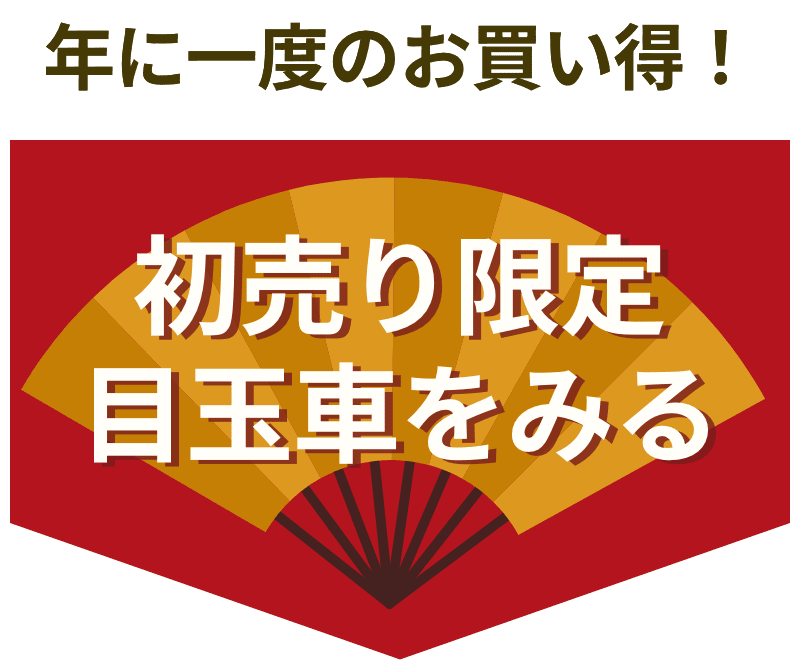 初売り限定目玉車を見る